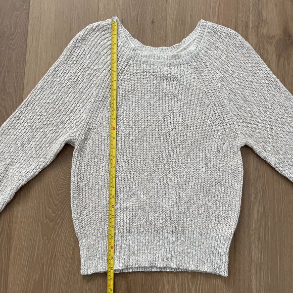 Free People Sweater Women Large Electric City Pullover Knit White Beige OB560520 - Picture 6 of 13